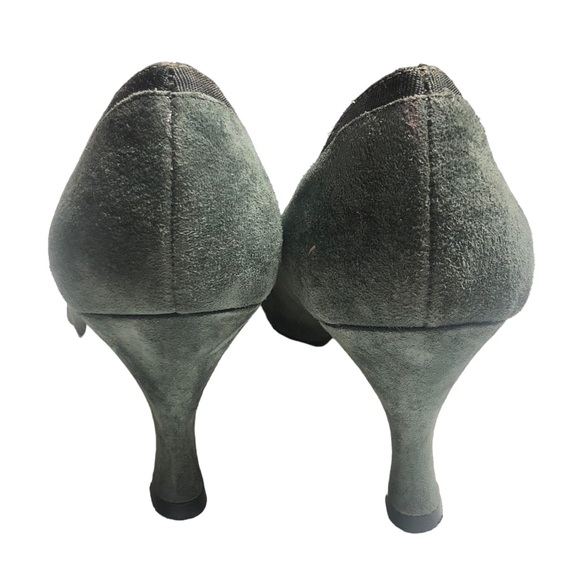 Carriage Court Gray Suede Heels - Picture 8 of 12
